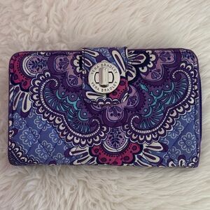 Vera Bradley Purple and Blue Floral Wallet